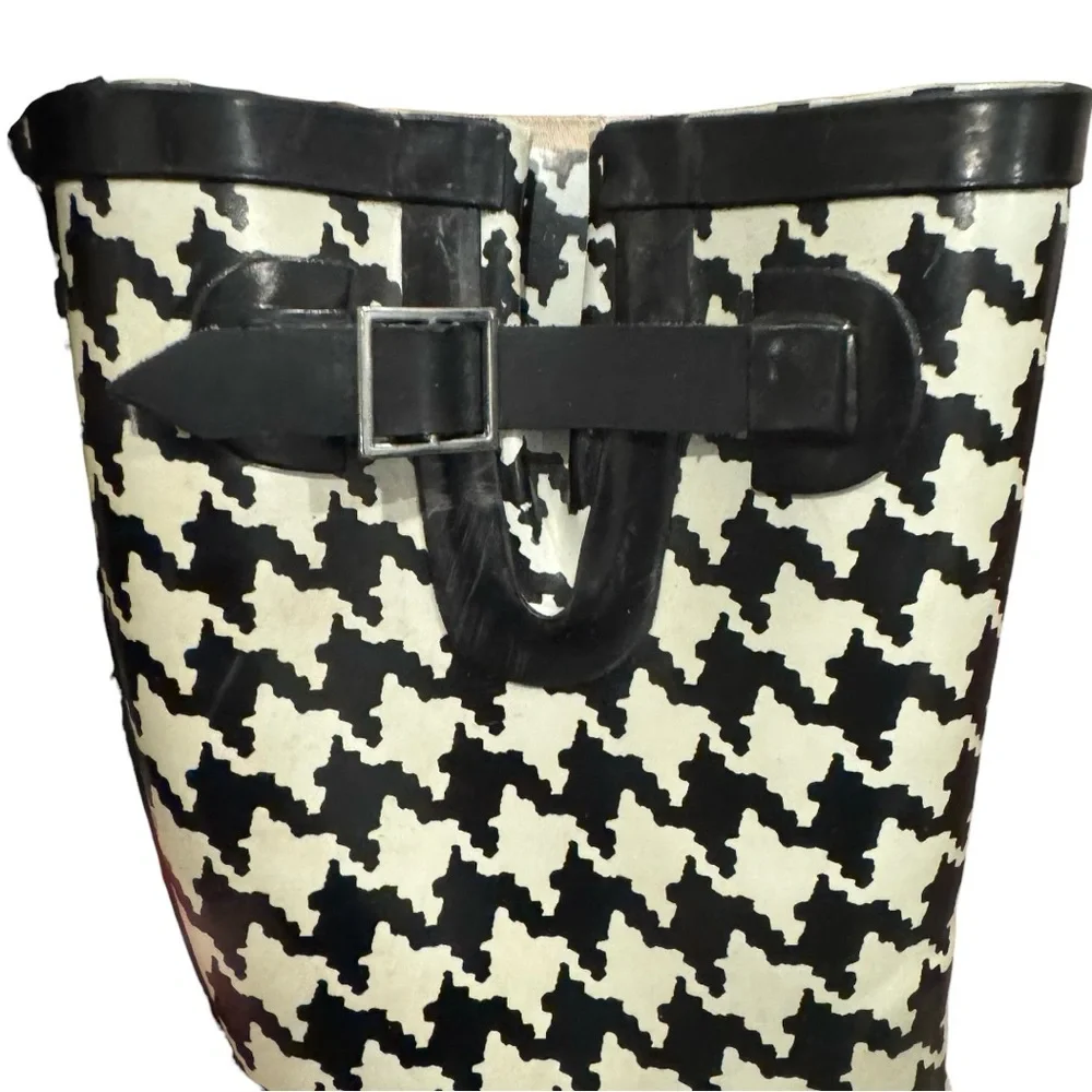 Houndstooth Women's Rain Boots